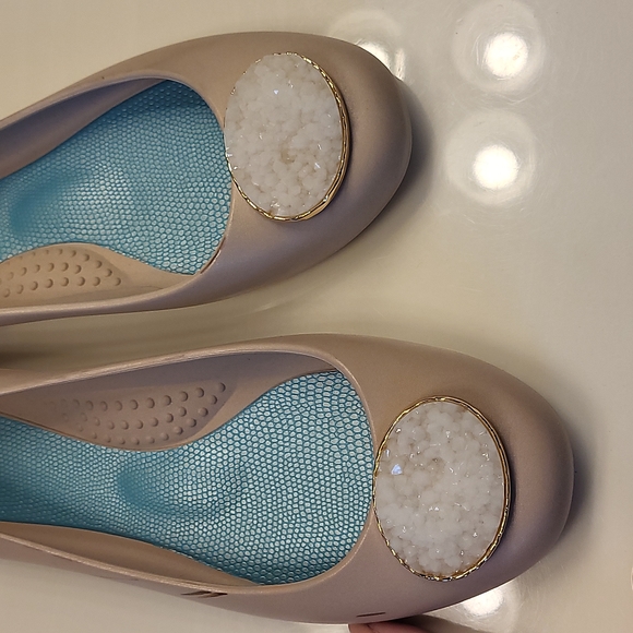 OKAB Izzie Matte Ballet Flats With Oval Stone Shoe Size 9 - Picture 7 of 12